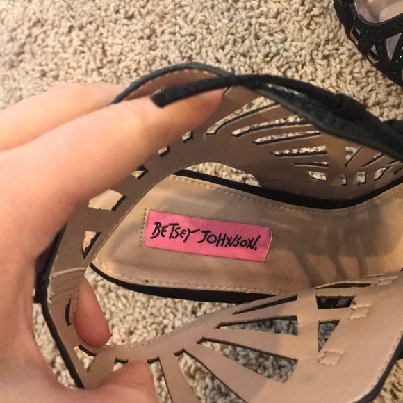 Betsy Johnson Glitz Black Heels - Picture 3 of 4